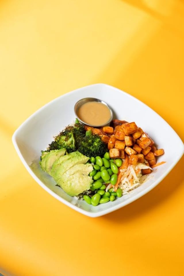 Sweet & Spicy Tofu Bowl.